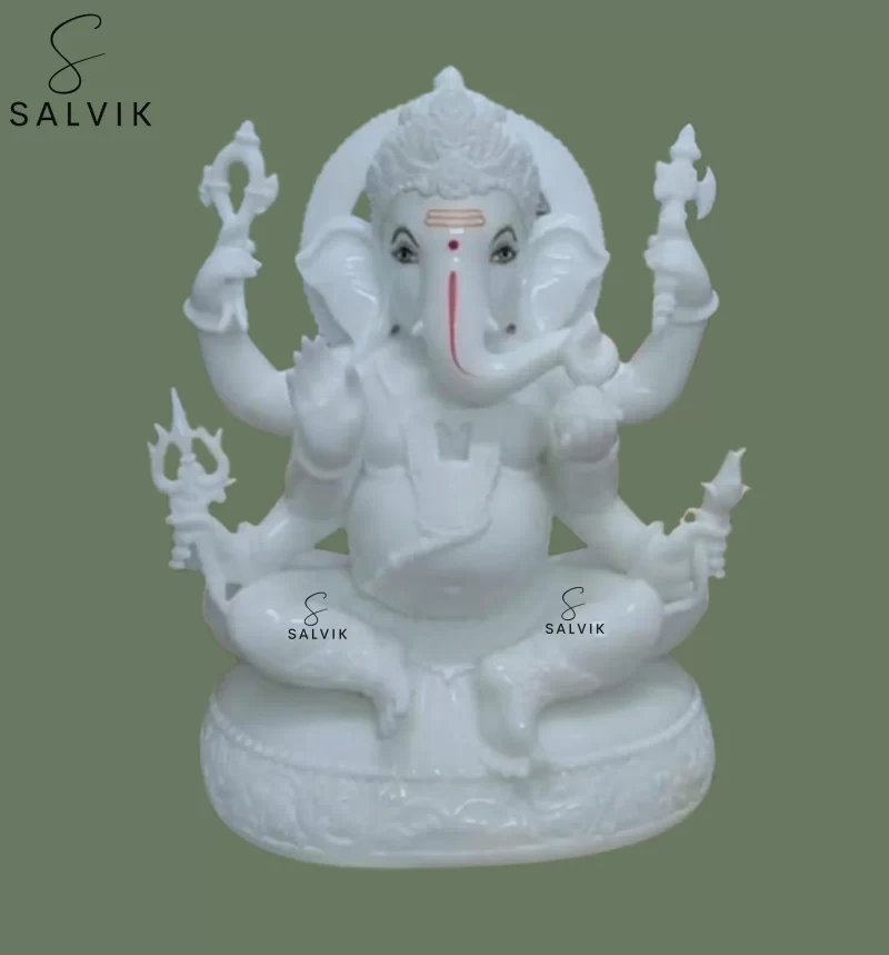 White Ganesh Murti