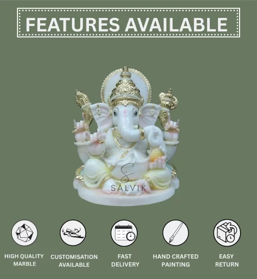 Small Marble Ganesh Murti 1