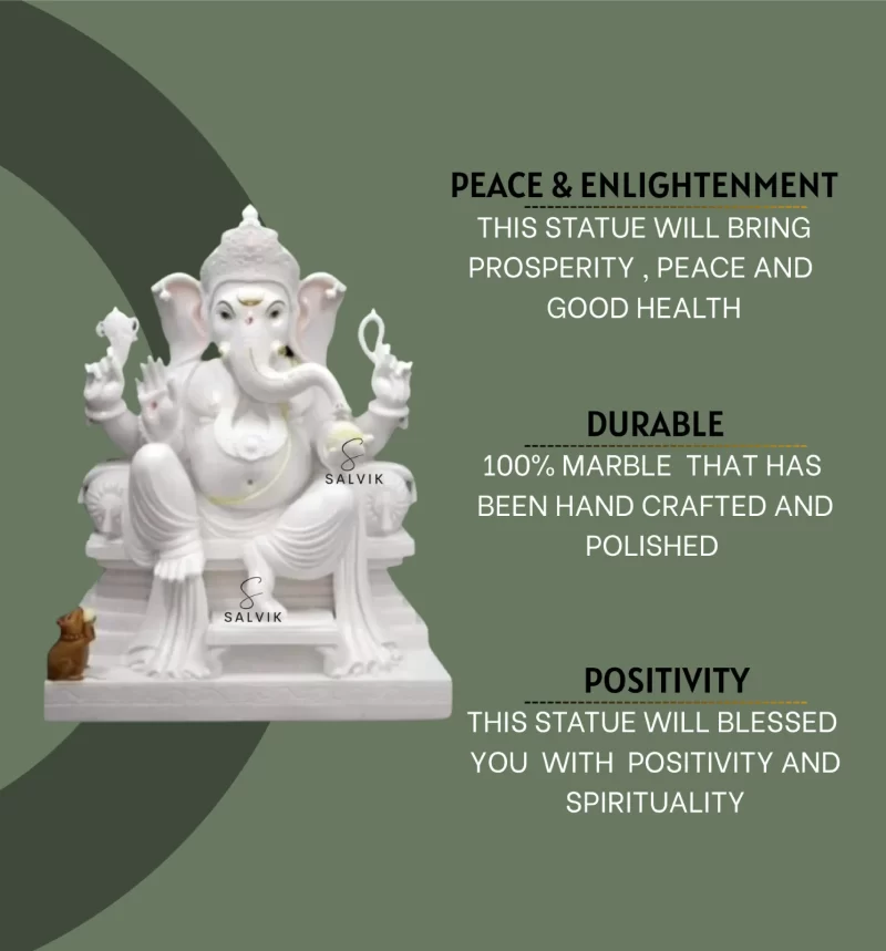 White Dhoti Ganpati Murti 3
