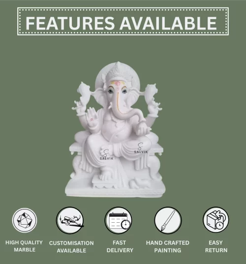 White Marble Ganesh 1