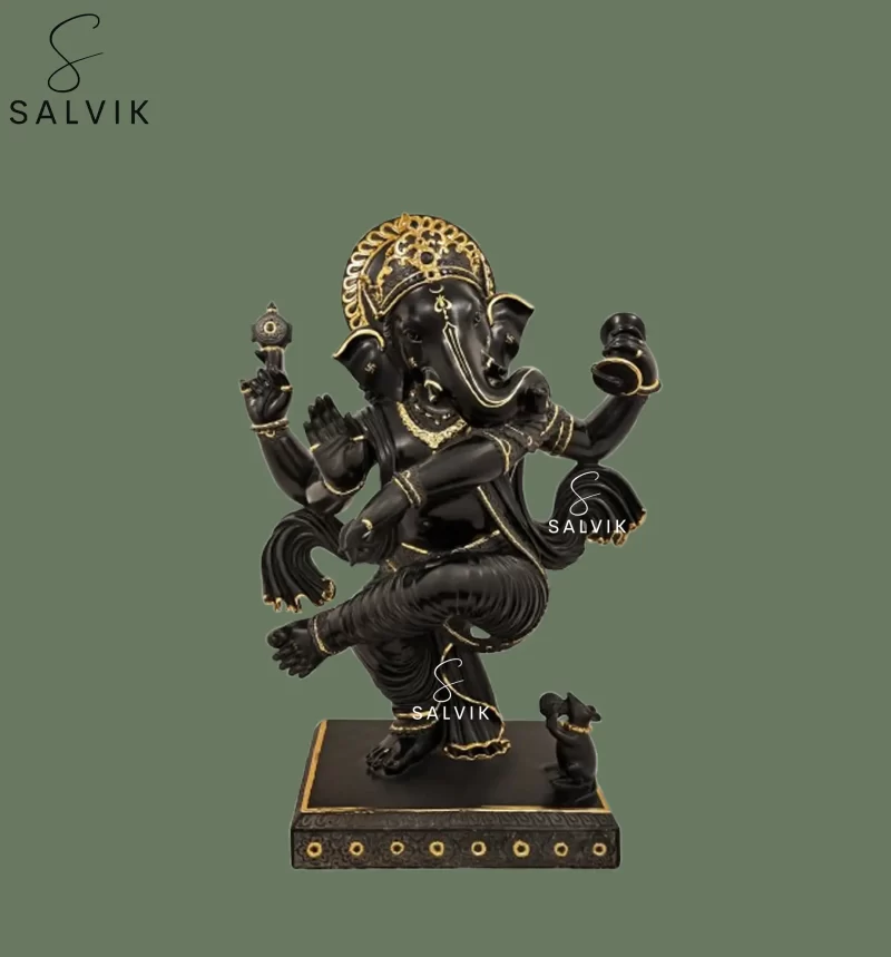 black marble ganesh statue