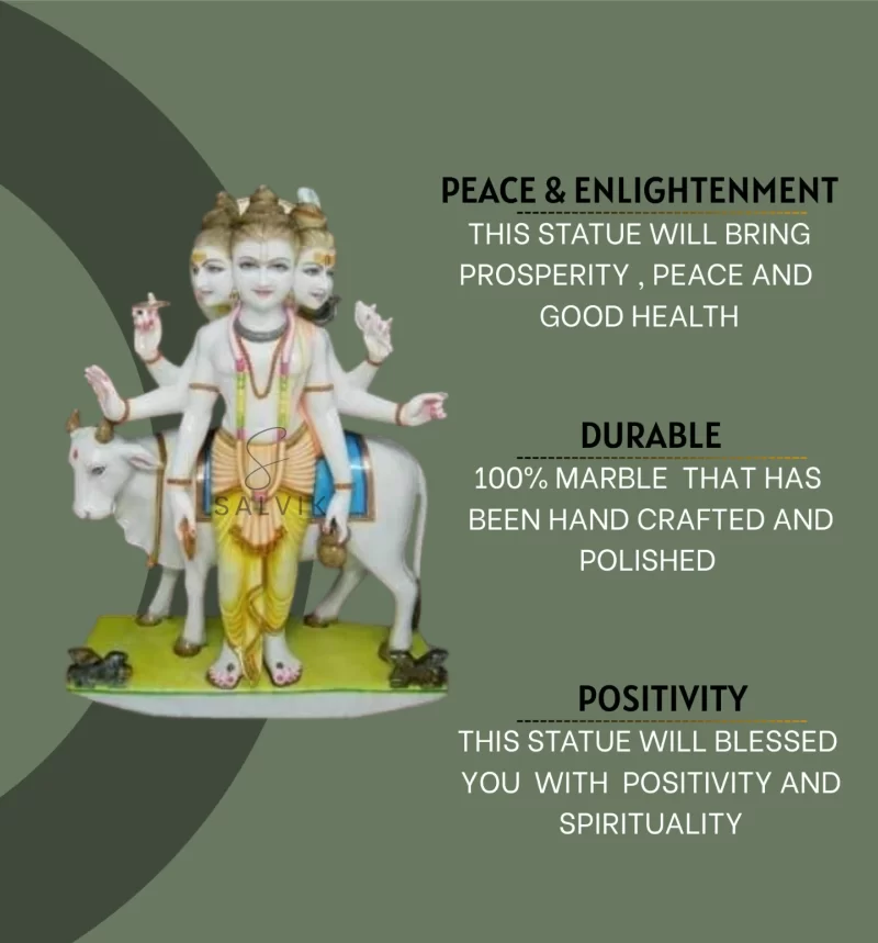 Dattatreya marble murti 3
