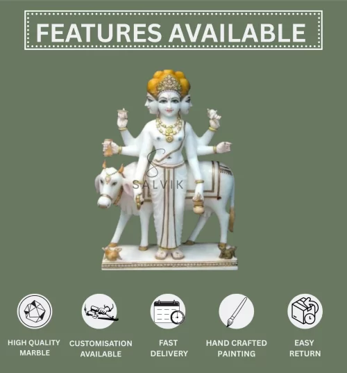 Dattatreya marble statue 1