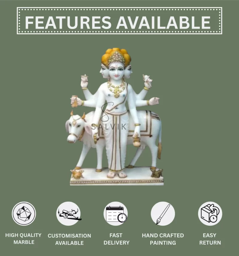Dattatreya marble statue 1