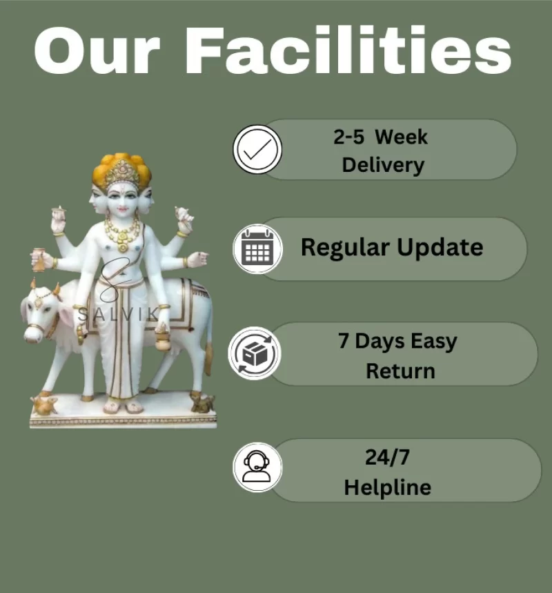 Dattatreya marble statue 2