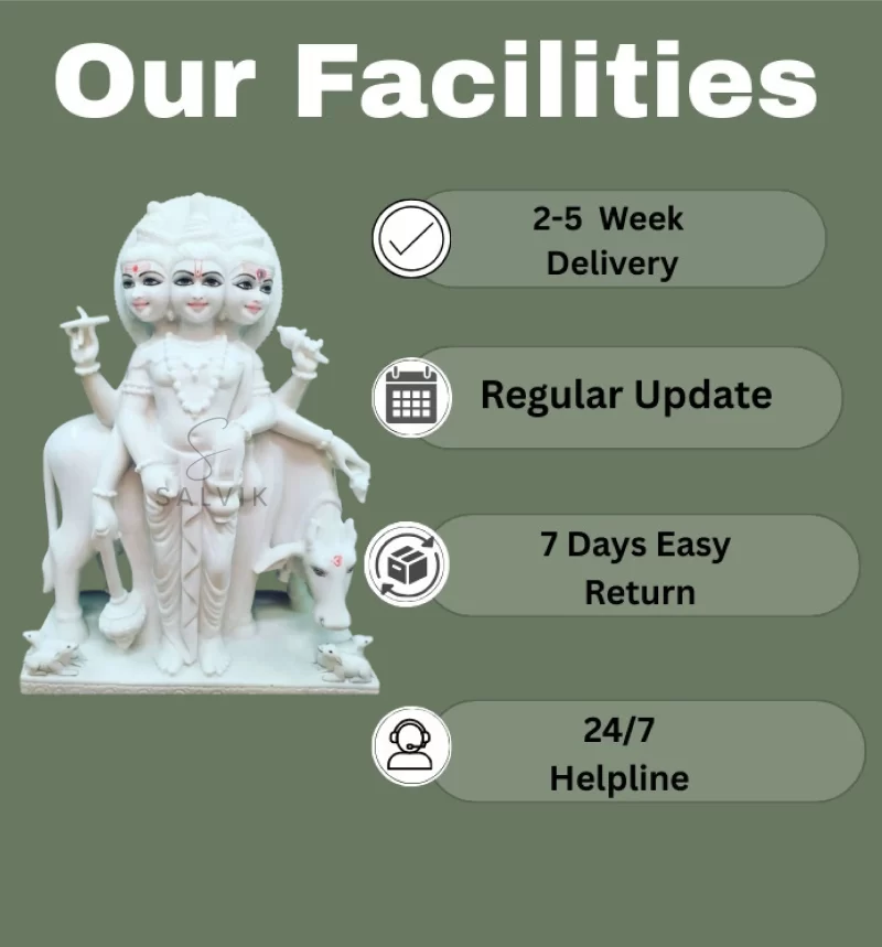 Dattatreya marble statue 2 feet2
