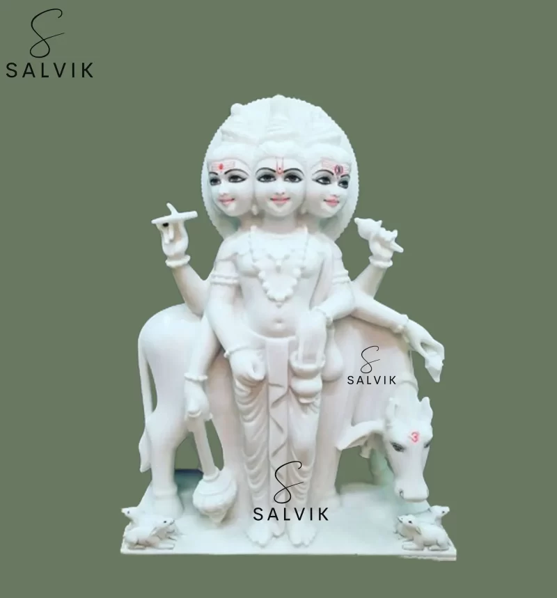 Dattatreya Marble Statue 2 Feet