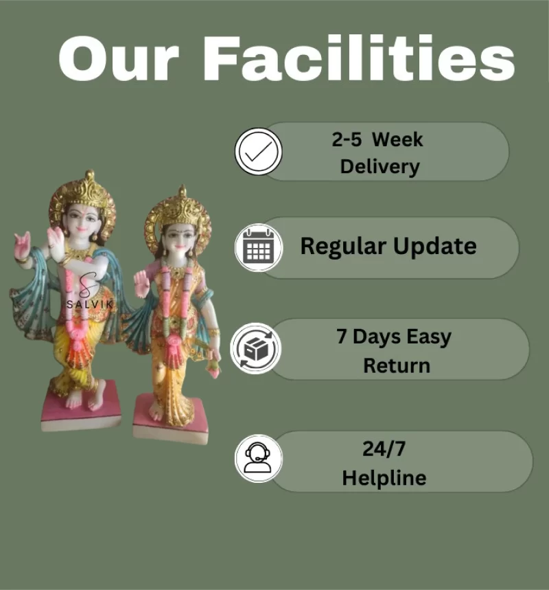 Radha Krishna Marble Murti 1 Feet 2